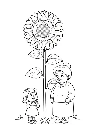 1 Growing Gift happy birthday Coloring Page for Kids