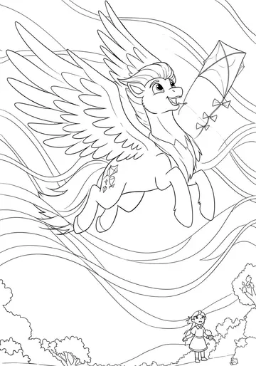 Nimbus's Adventure Pegasus Coloring Pages