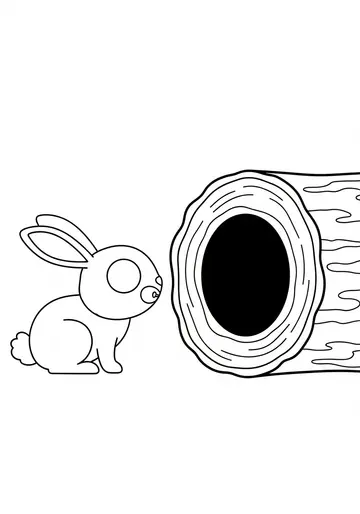 Benjamin's Quiet Voice A cute rabbit Coloring Page