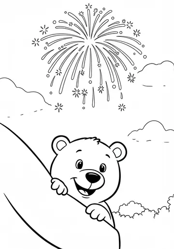 Brave Fireworks Coloring Pages for Ages 3-5