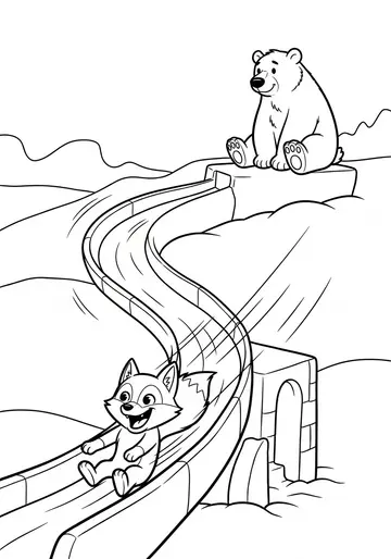 Pasha Meets Finn Coloring Pages for Kids