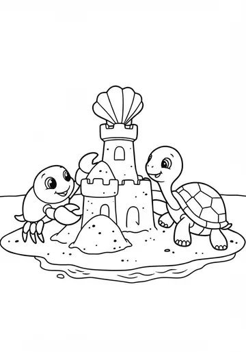 Beach Day Summer Coloring Pages for Ages 3-5