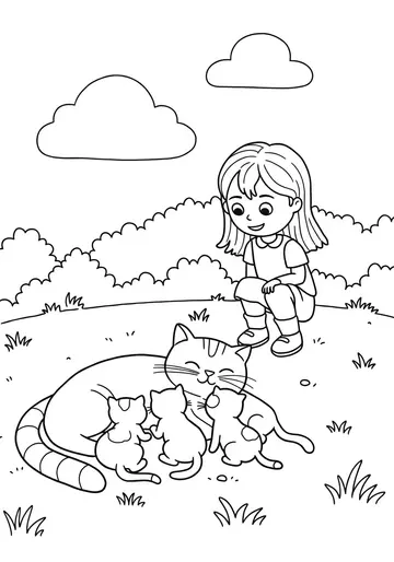Kitten Club National Breastfeeding Month Coloring Pages
