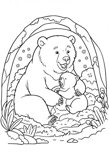 Hibernation & Learning winter Coloring Pages