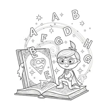 Super Why's Magical Reading Adventure Coloring Page