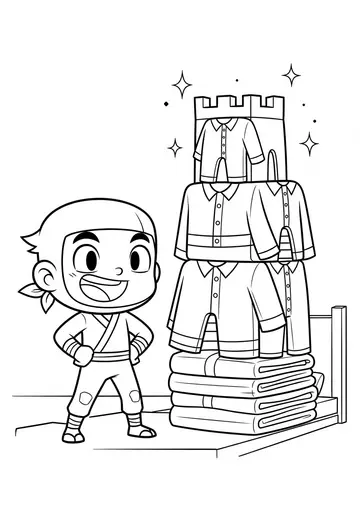 10 Fast-Folding Ninja Kid Coloring Pages