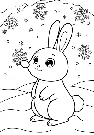 Pip's First Snowflake winter Coloring Pages