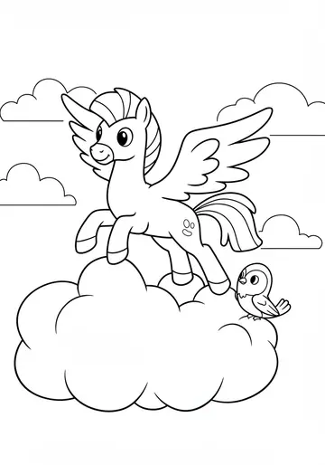 Confidence & Growth Pegasus Coloring Pages for Ages 3-5