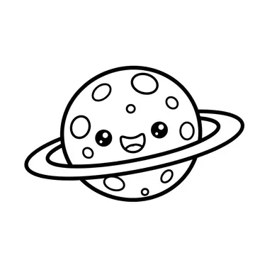 Quiet Time with This Planet Coloring Page