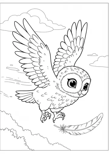 Brave Adventure Owl Coloring Pages Willow's Chase