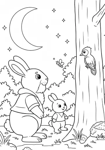 Brave Adventurer's camping Coloring Pages Pip the Bunny