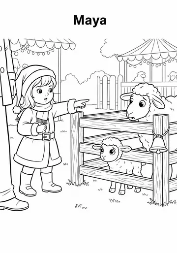 Christmas Animal Fun Coloring Pages for Ages 6-8