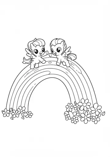 Rainbow Slide Adventure Pegasus Coloring Pages
