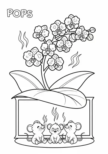 Yummy Fun Orchids Coloring Pages