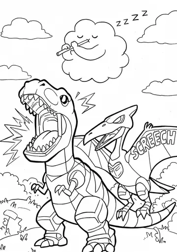 Loud & Awake Power Rangers Zords Coloring Pages