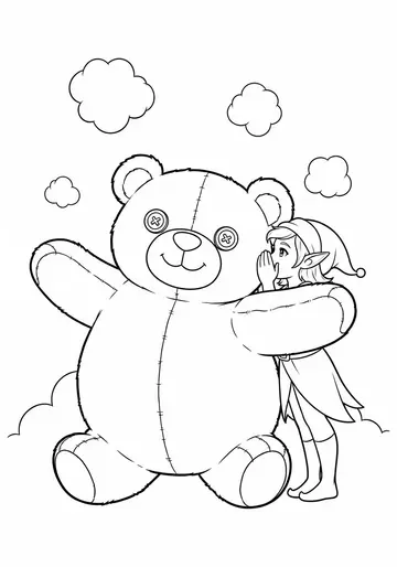 Soft & Cuddly Santa's Workshop Coloring Pages for 3-5