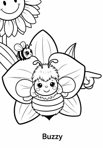 Helpful Friends Bee Orchids Coloring Pages for Kids