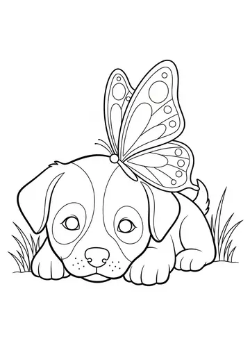 Milo Meets a Friend Puppy Coloring Pages
