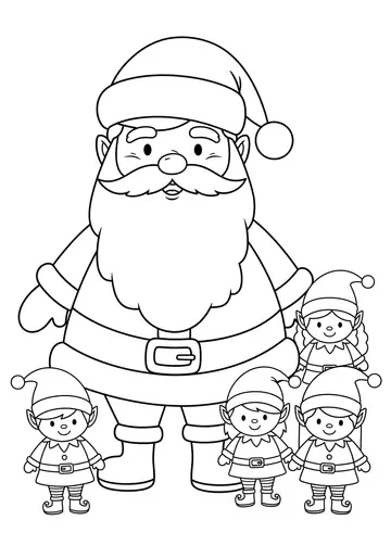 Santa's Sleigh Ride Coloring Page Adventure!