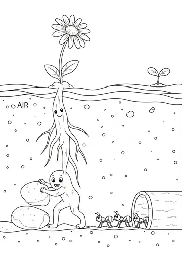 Brave Daisies Underground Hero Coloring Pages