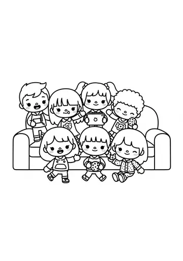 Toca Boca Friends Together Coloring Pages