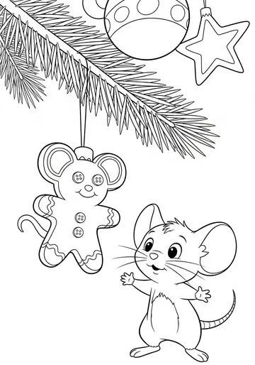 Timothy Mouse's Christmas Adventure Coloring Pages