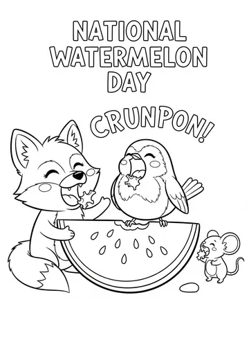 Summer Fun Sensory National Watermelon Day Coloring Pages