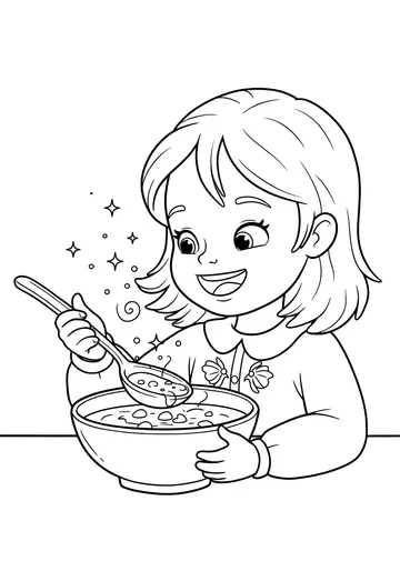Magic Jingle Bell Soup Fun Food Coloring Pages for Kids