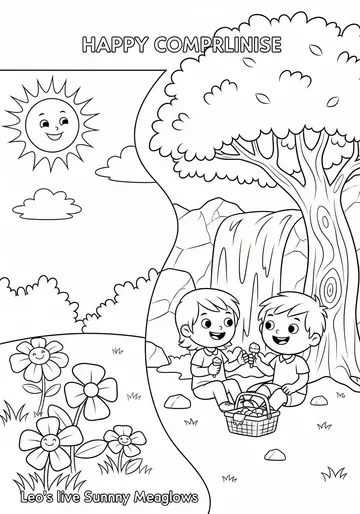 Sharing & Compromise Coloring Pages