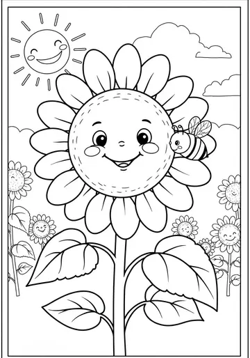 Sunny the Sunflower Coloring Book