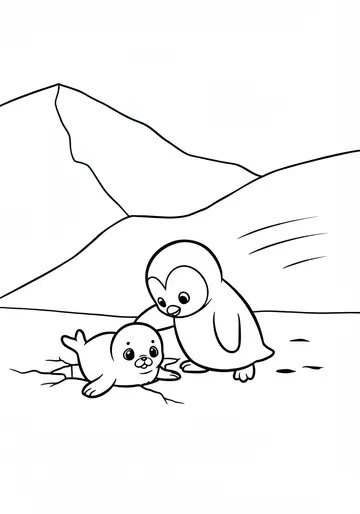Adventure Penguin Coloring Pages for Ages 3-5