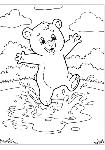 Barnaby's simple Puddle Adventure Coloring Pages