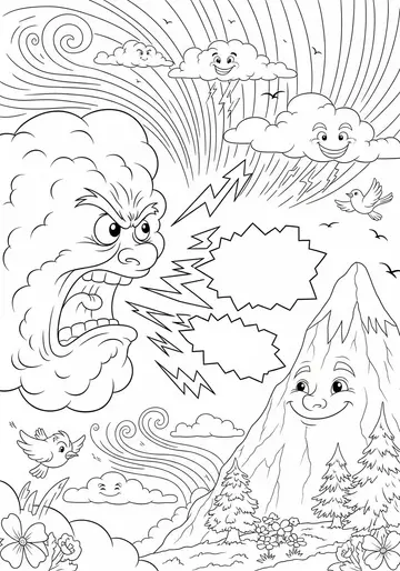 Managing Feelings social emotional Gus the Cloud Coloring Pages