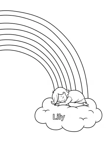 Rainbow Journey Yoga Coloring Pages for Preschool