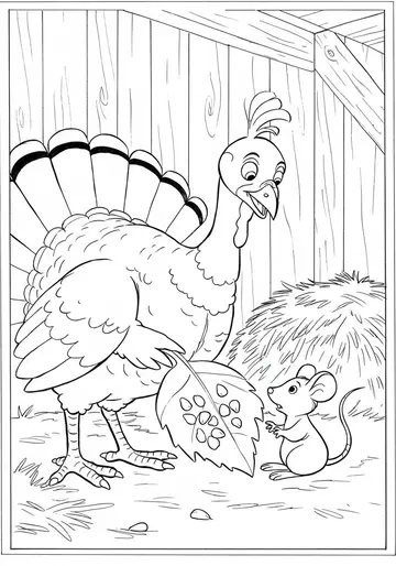 Detective Christmas Turkey Coloring Pages for Ages 3-5