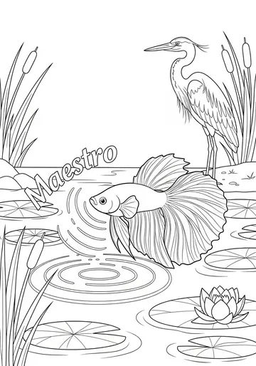Music and Dance Fish Maestro Coloring Pages