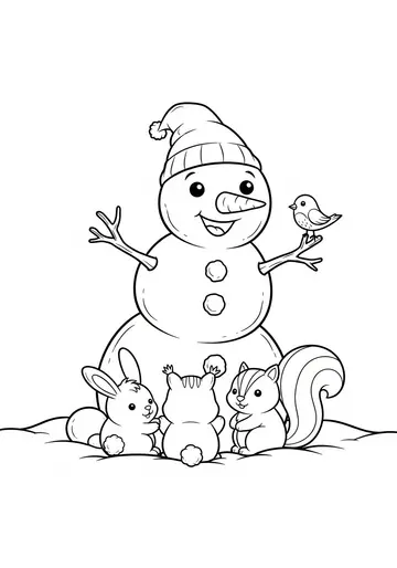1.Cozy Christmas Stories Coloring Pages for Kids