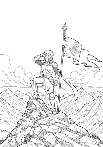 Sprunki Mountain Climber Coloring Page