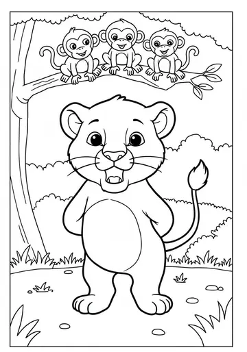 Leo's Roar A toothless Lion Adventure Coloring Page