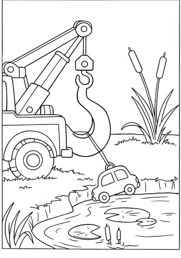 Quiet Adventure cars Coloring Pages Gus the Tow Truck