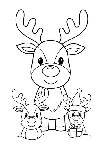 Reindeer Coloring Page: Ready, Set, Color!