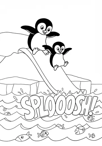 Arctic Adventure animal Coloring Pages Percy Penguin