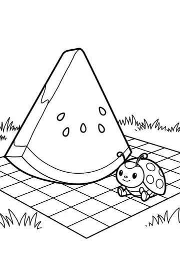 Lulu the Ladybug's July Picnic Coloring Pages