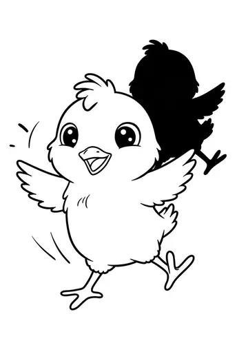 Courageous Chick Coloring Pages for Ages 3-5