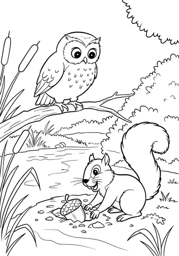Squeaky Discovers Help animal Coloring Pages