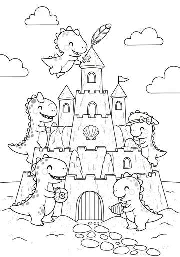 Rexy Discovers Friendship Coloring Pages