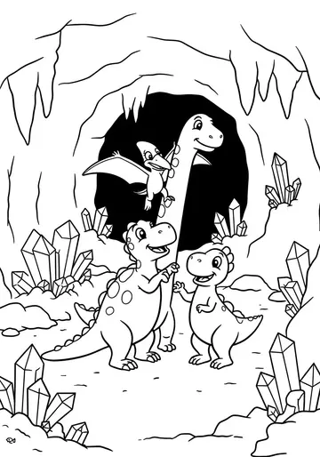 Space Cave Adventure Coloring Pages
