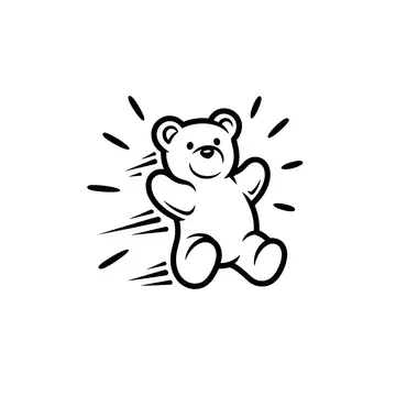 A gummy bear coloring page that feels like childhood