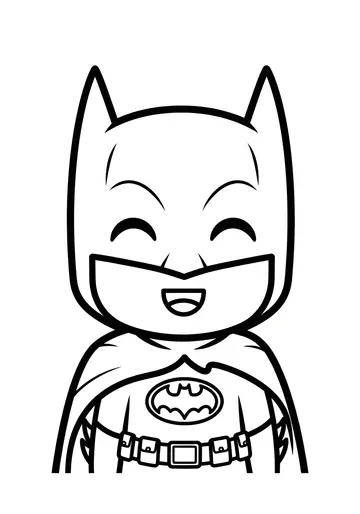 A Cute Batman Coloring Page for Little Artists