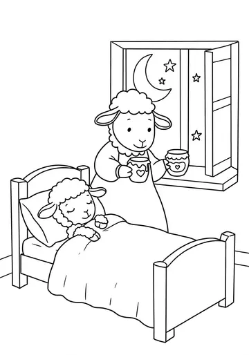 Bedtime Fun Coloring Pages for 3-5